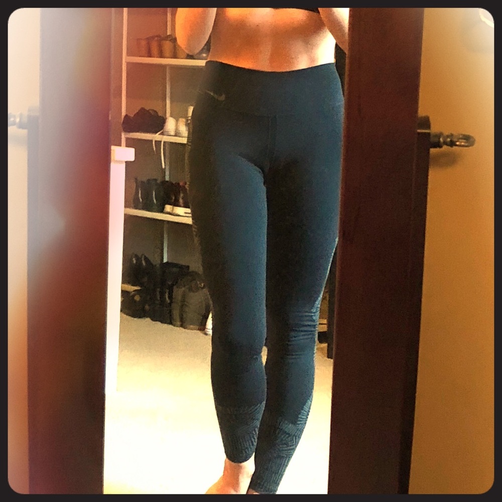 Nike leggings.  Black / Gray.  Womens Size Medium